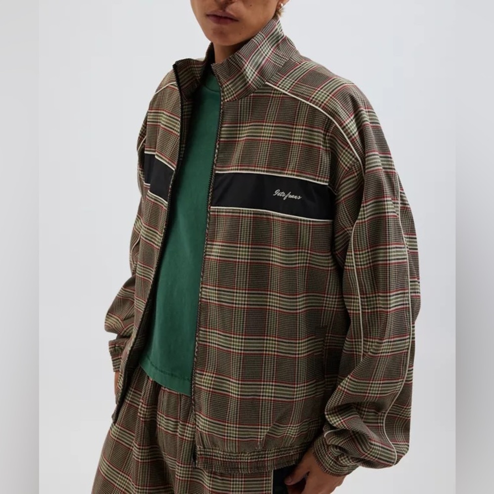 NWT iets frans... Check Track Jacket Size XS